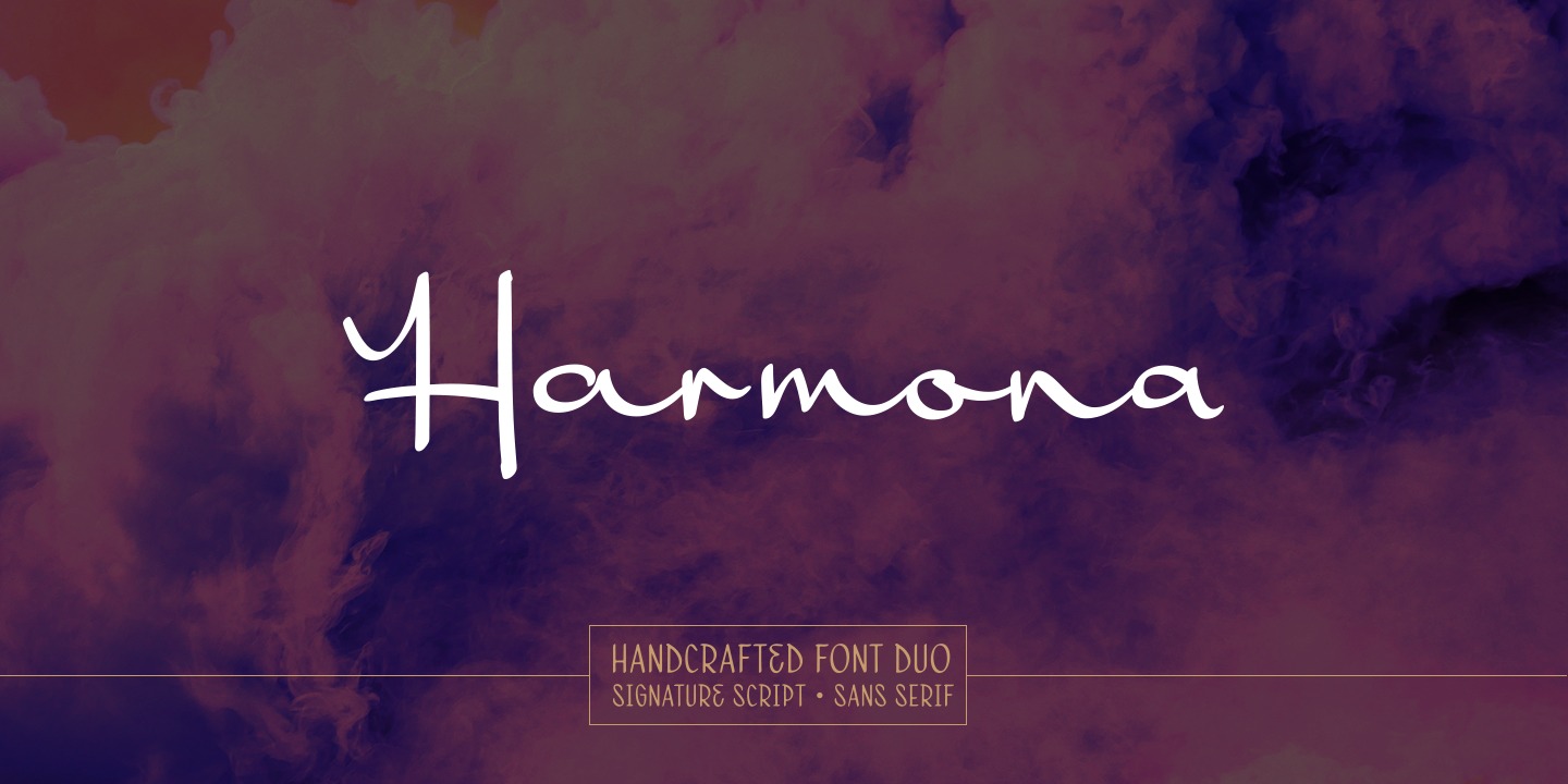 Пример шрифта Harmona